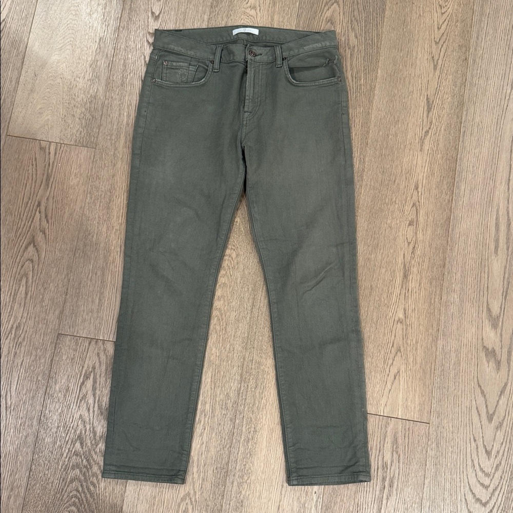 7 For All Mankind Olive Denim Jeans